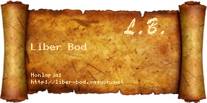 Liber Bod névjegykártya